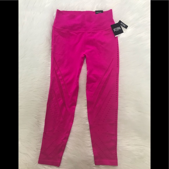 ✔️NEW wTag-VICTORIA’S SECRET Sport Pink Tights L - Picture 2 of 3